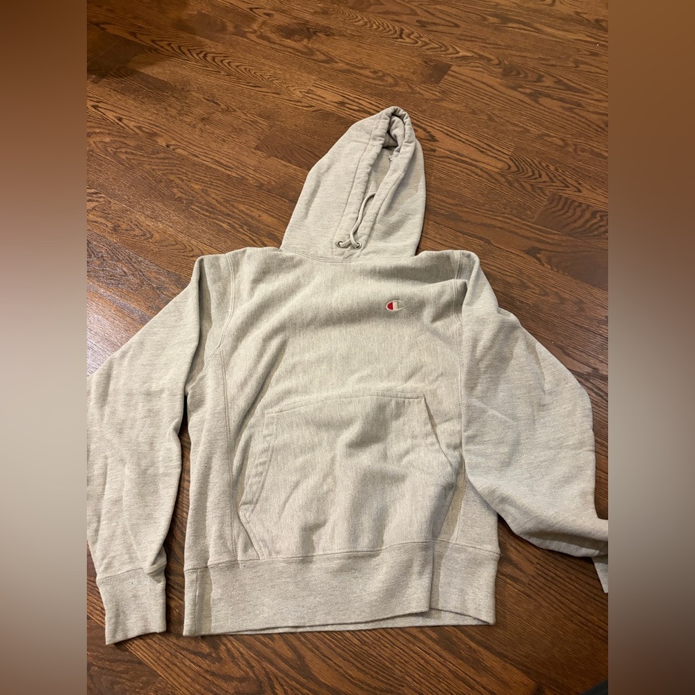 Champion Reverse Weave Hoodie – Gray – Size Small